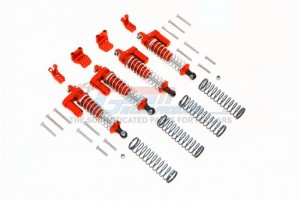 GPM TRX4090BZFRL ALUMINUM L-SHAPE PIGGY BACK SPRING DAMPERS 90MM+ADJUSTABLE DAMPER MOUNT (MULTIPLE POSITIONING HOLES)  1/10 ELECTRIC 4WD TRX4 FORD BRONCO TRAIL CRAWLER-82046-4 - ORANGE - TRX4090BZFRL-OR