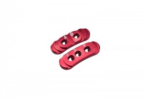 GPM RUS4018A ALUMINUM FIXED GEAR ADAPTER TRAXXAS 1/10 RUSTLER 4X4 VXL 67076-4 - RED - RUS4018A-R