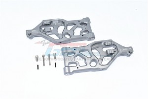 GPM MAKX055 ALUMINUM FRONT LOWER ARMS ARRMA 1/5 4WD KRATON 8S BLX MONSTER TRUCK ARA110002T1/T2 - GUN SILVER - MAKX055-GS