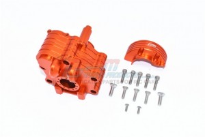 GPM MAKX038 ALUMINUM CENTER GEARBOX 1/10 RC ARRMA 1/5 4WD KRATON 8S BLX MONSTER TRUCK ARA110002T1/T2 - ORANGE - MAKX038-OR