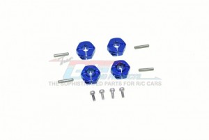 GPM SCX2U010 ALUMINUM FRONT & REAR HEX ADAPTERS AXIAL RACING 1/10 4WD ELECTRIC SCX10 II CRAWLER UMG10 AXI90075 - BLUE - SCX2U010-B