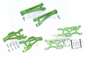 GPM MAM0545556 ALUMINIUM FRONT / REAR UPPER & LOWER Suspension Arm SET ARRMA 1/7 RC EP 4WD MOJAVE 6S BLX TRUCK - GREEN - MAM0545556-G