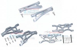GPM MAM0545556 ALUMINIUM FRONT / REAR UPPER & LOWER Suspension Arm SET ARRMA 1/7 RC EP 4WD MOJAVE 6S BLX TRUCK - MAM0545556-GS