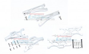 GPM MAM0545556 ALUMINIUM FRONT / REAR UPPER & LOWER Suspension Arm SET ARRMA 1/7 RC EP 4WD MOJAVE 6S BLX TRUCK - SILVER - MAM0545556-S