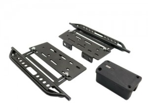 Rail Steel Side Step W/ Receiver Box For 1/10 AXIAL RACING SCX10-II ROCK CRAWLER - S19001