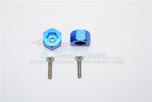 GPM MYT010/7.5 ALUMINUM AX31516  FRONT HEX ADAPTERS AXIAL 1/18 YETI JR - MYT010/7.5-B