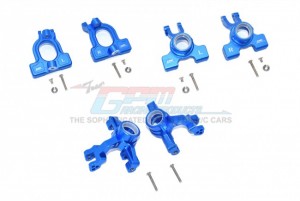 GPM RACING MAKS192122 ALLOY FRONT C-HUBS FRONT / REAR KNUCKLE ARMS 1/10 4WD ARRMA KRATON 4X4 4S BLX ARA102690 - BLUE - MAKS192122-B