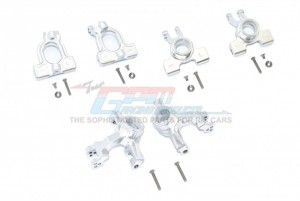 GPM RACING MAKS192122 ALLOY FRONT C-HUBS FRONT / REAR KNUCKLE ARMS 1/10 4WD ARRMA KRATON 4X4 4S BLX ARA102690 - SILVER - MAKS192122-S