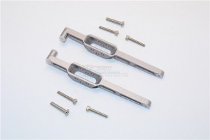 GPM MYT014L ALUMINIUM REAR LOWER CHASSIS LINK  PARTS AXIAL 1/18 YETI JR - Gun silver - MYT014L-GS