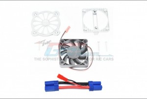 GPM MAKS018FAN ALUMINUM MOTOR HEATSINK WITH COOLING FAN ARRMA 1/10 4WD KRATON 4X4 4S BLX ARA102690 - SILVER - MAKS018FAN-S