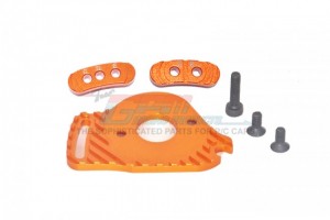 GPM SLA018ABLCG ALLOY  FIXED GEAR ADAPTER MOTOR HEATSINK MOUNT SLASH 4X4 LOW CG 68086-21 - ORANGE - SLA018ABLCG-OR