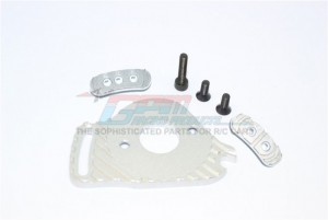 GPM SLA018ABLCG ALLOY  FIXED GEAR ADAPTER MOTOR HEATSINK MOUNT SLASH 4X4 LOW CG 68086-21 - SILVER - SLA018ABLCG-S