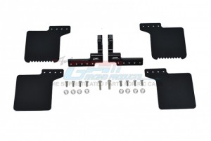 GPM SCX3ZSP10R SCALE ACCESSORIES: REAR MUD FLAP FOR AXIAL RACING 1/10 RC  SCX10 III JEEP - BLACK - SCX3ZSP10R-BK