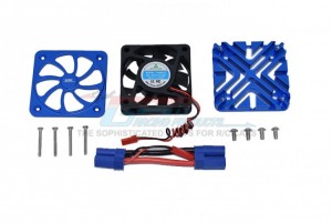 GPM MAKX018FAN ALUMINUM MOTOR HEATSINK WITH COOLING FAN ARRMA 1/5 4WD RC KRATON 8S BLX MONSTER TRUCK - BLUE - MAKX018FAN-B