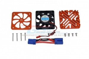 GPM MAKX018FAN ALUMINUM MOTOR HEATSINK WITH COOLING FAN ARRMA 1/5 4WD RC KRATON 8S BLX MONSTER TRUCK - ORANGE - MAKX018FAN-OR