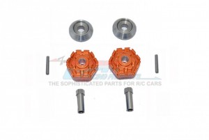 GPM TXMS010/+10M ALLOY WHEEL HUB HEX +10mm TRAXXAS 1/10 4WD MAXX MONSTER TRUCK 89076 - RED - TXMS010/+10M-OR