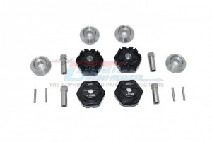 GPM TXMS10/+10/2 ALUMINUM WHEEL HUB HEX +10mm TRAXXAS 1/10 4WD MAXX MONSTER TRUCK 89076 - BLACK - TXMS10/+10/2-BK