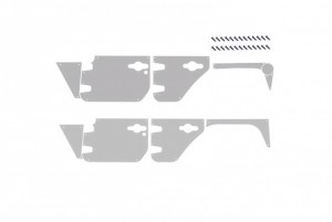 GPM SCX3ZSP11 SCALE ACCESSORIES: STAINLESS STEEL SLIP PROOF TREAD FOR SCX10 III JEEP - SILVER - SCX3ZSP11-S