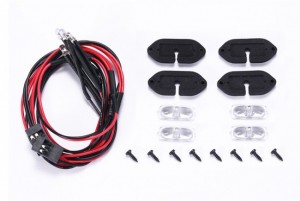 GPM SCX3ZSP12 SCALE ACCESSORIES: RC CAR CHASSIS LIGHTS FOR AXIAL RACING SCX10 III ROCK CRAWLER - CLEAR - SCX3ZSP12-OC