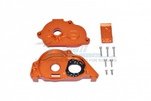 GPM MAKS038 ALUMINUM REAR GEAR PROTECTION MOTOR MOUNT ARRMA 1/10 4WD KRATON 4X4 4S BLX ARA102690 - ORANGE - MAKS038-OR