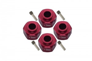 GPM SCX3010/+3M ALUMINUM WHEEL HEX ADAPTERS +3mm 1/10 Axial SCX10 III / Axial Capra 1.9 - SCX3010/+3M-R