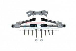 GPM HS049R ALUMINUM REAR TIE RODS W/ STABILIZER TRAXXAS 1/10 4WD HOSS 4X4 VXL 3S - GUN SILVER - HS049R-GS