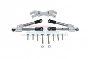 GPM HS049R ALUMINUM REAR TIE RODS W/ STABILIZER TRAXXAS 1/10 4WD HOSS 4X4 VXL 3S - SILVER - HS049R-S