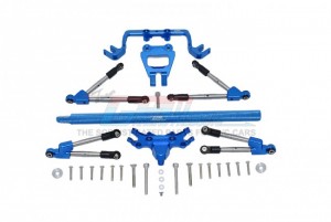 GPM HS049FR25 ALUMINUM FRONT & REAR TIE RODS W/ STABILIZER  CENTER BRACE BAR MOUNT TRAXXAS 1/10 4WD HOSS 4X4 VXL 3S - HS049FR25-B