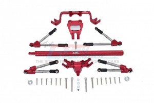 GPM HS049FR25 ALUMINUM FRONT & REAR TIE RODS W/ STABILIZER  CENTER BRACE BAR MOUNT TRAXXAS 1/10 4WD HOSS 4X4 VXL 3S - HS049FR25-R