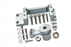 GPM MAKX024 ALUMINUM SERVO MOUNT SERVO HORN - 25T ARRMA 1/5 4WD OUTCAST KRATON 8S BLX - SILVER - MAKX024-S