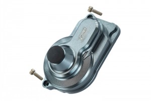 GPM LM038GCA ALUMINUM REAR MAIN GEAR COVER LOS211016 LOSI 1/18 2WD MINI-T 2.0 - GUN SILVER - LM038GCA-GS