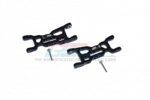 GPM LM055 ALUMINUM FRONT LOWER ARMS TEAM LOSI  1/18 2WD MINI-T 2.0 STADIUM TRUCK LOS01015 - BLACK - LM055-BK