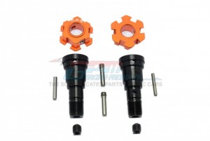 GPM TXM8170N/JT HARDEN STEEL #45 FRONT/REAR CVD JOINT W/ ALUMINUM WHEEL HUB HEX TRAXXAS 1/5 ELECTRIC 4WD X-MAXX 8S MONSTER TRUCK - ORANGE - TXM8170N/JT-OR