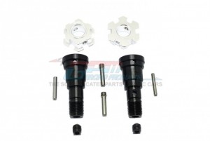 GPM TXM8170N/JT HARDEN STEEL #45 FRONT/REAR CVD JOINT W/ ALUMINUM WHEEL HUB HEX TRAXXAS 1/5 ELECTRIC 4WD X-MAXX 8S MONSTER TRUCK - SILVER - TXM8170N/JT-S