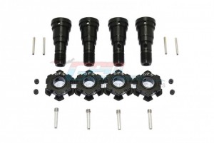 GPM TXM8170N/JT2 HARDEN STEEL #45 FRONT/REAR CVD JOINT W/ ALUMINUM WHEEL HUB HEX TRAXXAS 1/5 ELECTRIC 4WD X-MAXX 8S MONSTER TRUCK - BLACK - TXM8170N/JT2-BK