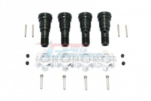 GPM TXM8170N/JT2 HARDEN STEEL #45 FRONT/REAR CVD JOINT W/ ALUMINUM WHEEL HUB HEX TRAXXAS 1/5 ELECTRIC 4WD X-MAXX 8S MONSTER TRUCK - SILVER - TXM8170N/JT2-S