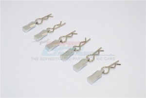 GPM BCM004M BODY CLIPS ALUMINIUM MOUNT FOR 1/10 1/8 - SILVER - BCM004M-S