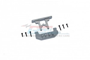 GPM SCX24330R ALUMINIUM REAR BUMPER+REAR BODYSHELL MOUNT AXIAL 1/24 RC 4WD CRAWLER SCX24 - GUN SILVER - SCX24330R-GS