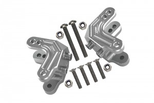 GPM LMT028F/R ALUMINUM FRONT / REAR SHOCK MOUNT LOSI 1/8 LMT 4WD SOLID AXLE MONSTER LOS04022 - SILVER - LMT028F/R-S
