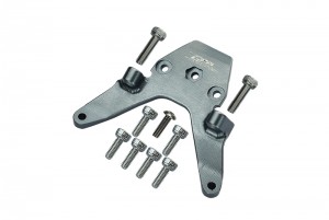 GPM LM012FA ALUMINUM FRONT BULKHEAD COVER LOSI 1/18 2WD MINI-T 2.0 STADIUM TRUCK LOS01015 - GUN SILVER - LM012FA-GS