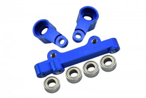 GPM LM048 ALUMINUM STEERING ASSEMBLY W/ BALL BEARING TEAM LOSI 1/18 2WD MINI-T 2.0 STADIUM TRUCK LOS01015 - BLUE - LM048-B