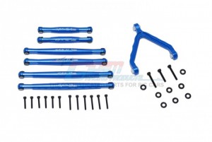 GPM SCX24160A ALUMINIUM SUSPENSION LINKS W/ FRONT UPPER LINK MOUNT AXIAL RACING 1/24 RC 4WD SCX24 - BLUE - SCX24160A-B