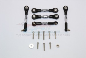 GPM MYT160 ALUMINUM TIE RODS AXIAL 1/18 YETI JR BUGGY AX90052 - GUN SILVER - MYT160-GS-BEBK