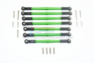 GPM ES160 ALUMINUM ADJUSTABLE UPPER & LOWER SUSPENSION LINK ELEMENT RC 1/10 ENDURO SENDERO - GREEN - ES160-G-BEBK