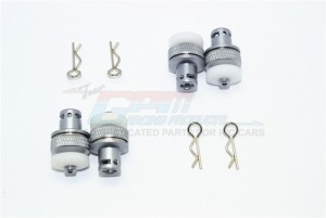 GPM VEN201FRA ALUMINUM FRONT & REAR MAGNETIC BODY MOUNT HPI RC 1/10 VENTURE TOYOTA FJ CRUISER - ORANGE - VEN201FRA-GS