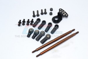 GPM DT3160STM STEERING TIE ROD WITH SERVO SAVER  P3 TAMIYA DT-03 - BLACK - DT3160STM-BK-BEBK