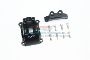 GPM TT2012A ALUMINUM FRONT / REAR GEARBOX COVER W/ UPPER ARM STABILIZER 1/10 RC TAMIYA TT02 - BLACK - TT2012A-BK