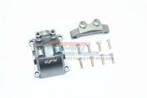 GPM TT2012A ALUMINUM FRONT / REAR GEARBOX COVER W/ UPPER ARM STABILIZER 1/10 RC TAMIYA TT02 - GUN SILVER - TT2012A-GS
