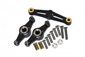 GPM TT2048B ALLOY STEERING ASSEMBLY WITH BEARING 1/10 RC TAMIYA TT-02 - BLACK - TT2048B-BK
