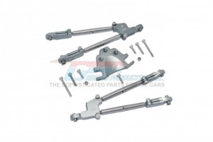 GPM MAKX049R ALUMINUM REAR TIE RODS WITH STABILIZER ARRMA RC 1/5 KRATON / OUTCAST 8S - GUN SILVER - MAKX049R-GS